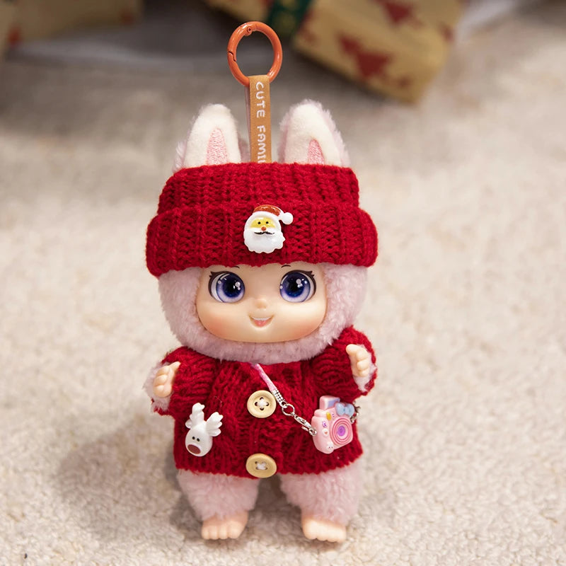 クリスマス ウサ耳 ニット もこもこ ドール フィギュア