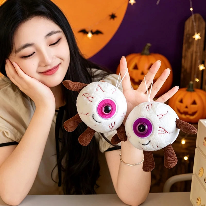 Halloween Plush Toys Scary Eyeball Ghost Squishy Toy Cartoon Soft Model Soft Kawaii Halloween Holiday Gifts