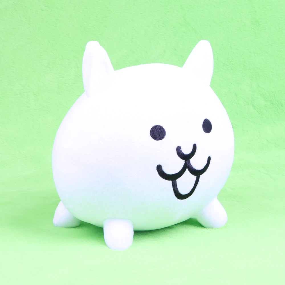 「にゃんこ大戦争」白いネコのふわふわぬいぐるみ