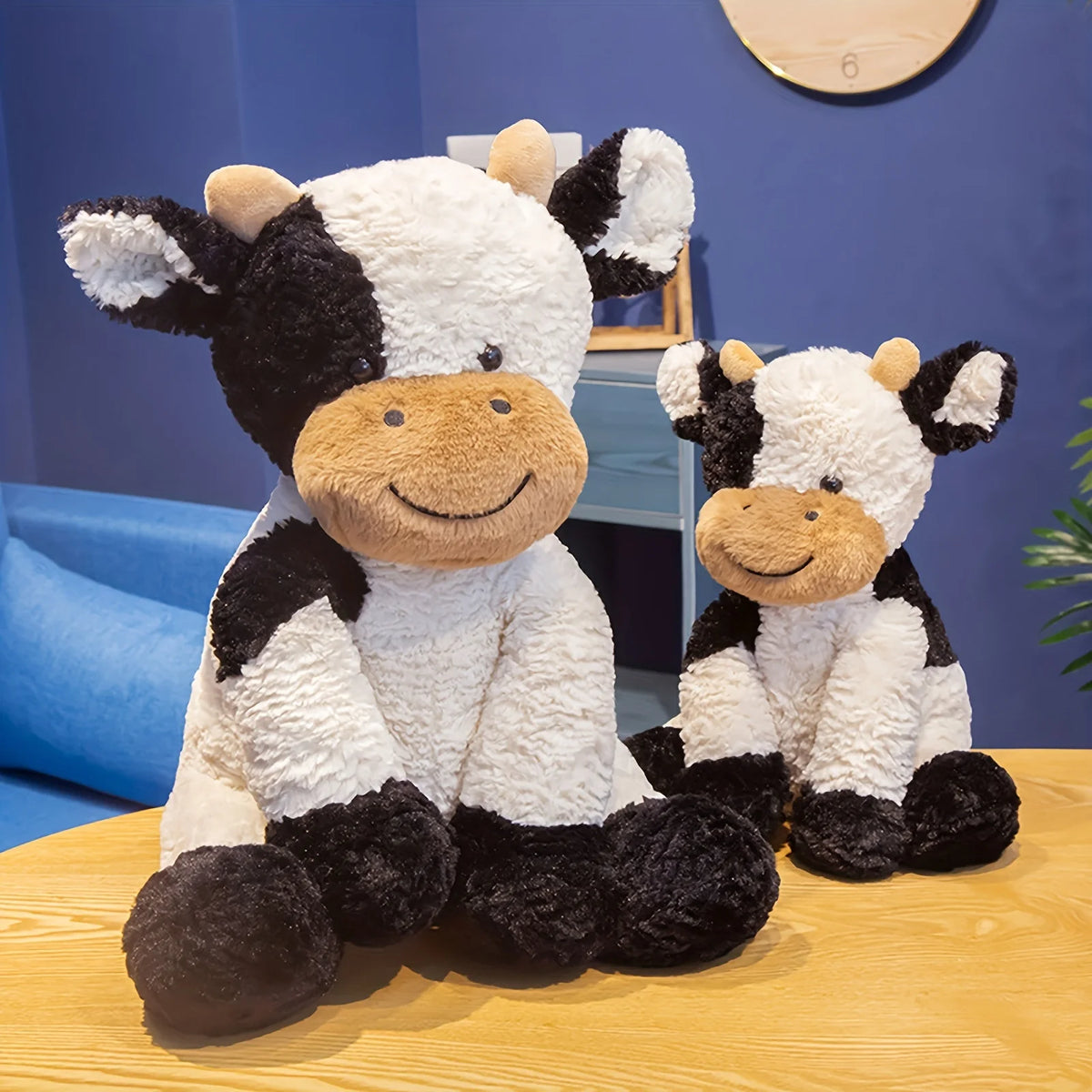 7.87in Cuddly Cow Plush Toy Soft Snuggly Stuffed Animal for Children Cute Silly Cow Doll Kawaii Cattle Plush Kids Birthday Gifts