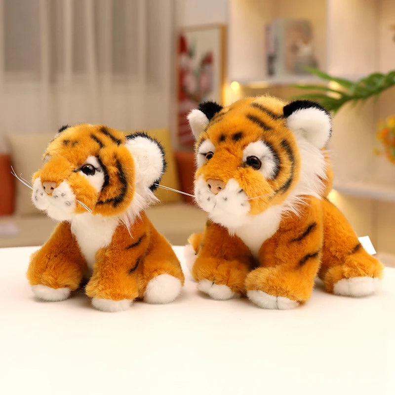 4Styles Simulation Baby Tiger Plush Toy Stuffed Soft Wild Animal Forest Tiger Pillow Dolls For Kids Boys Birthday Gifts Valentin