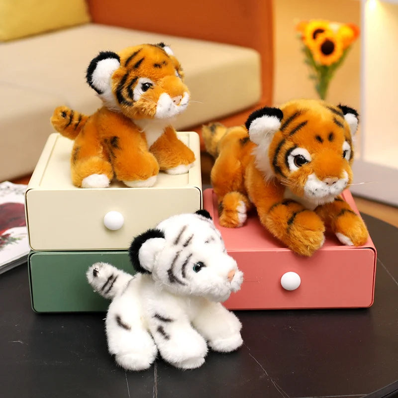 4Styles Simulation Baby Tiger Plush Toy Stuffed Soft Wild Animal Forest Tiger Pillow Dolls For Kids Boys Birthday Gifts Valentin