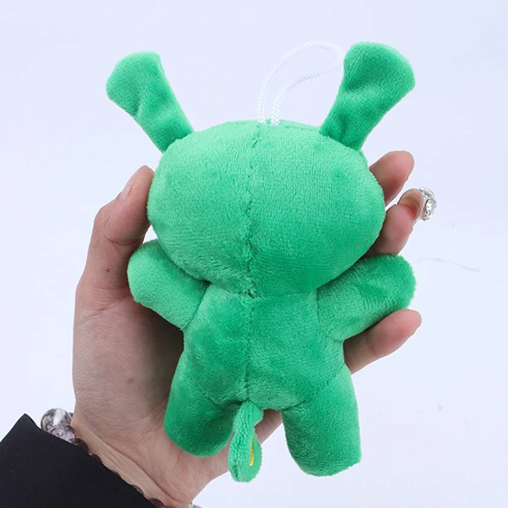 鮮やかな緑の宇宙人ぬいぐるみキーホルダー