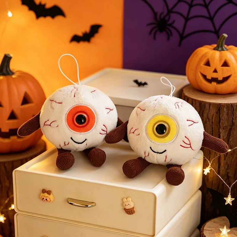 Halloween Plush Toys Scary Eyeball Ghost Squishy Toy Cartoon Soft Model Soft Kawaii Halloween Holiday Gifts