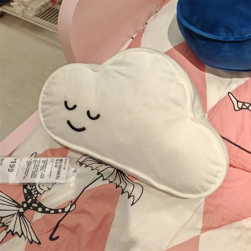 Kawaii Personified Expression Cloud Plush Pillow Arrow Logo Plush Cushion Filling Pillow Soft Home Sofa Chair Decoration Pillow