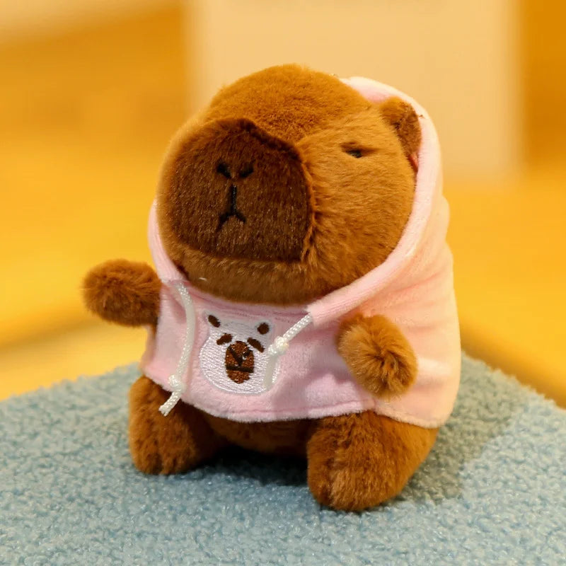 12cm Cute Cartoon Capybara Pendant Plush Toy Dolls Bag Hanging Ornaments Cute Kapibala Keychain Desktop Dolls Ornaments Pendants