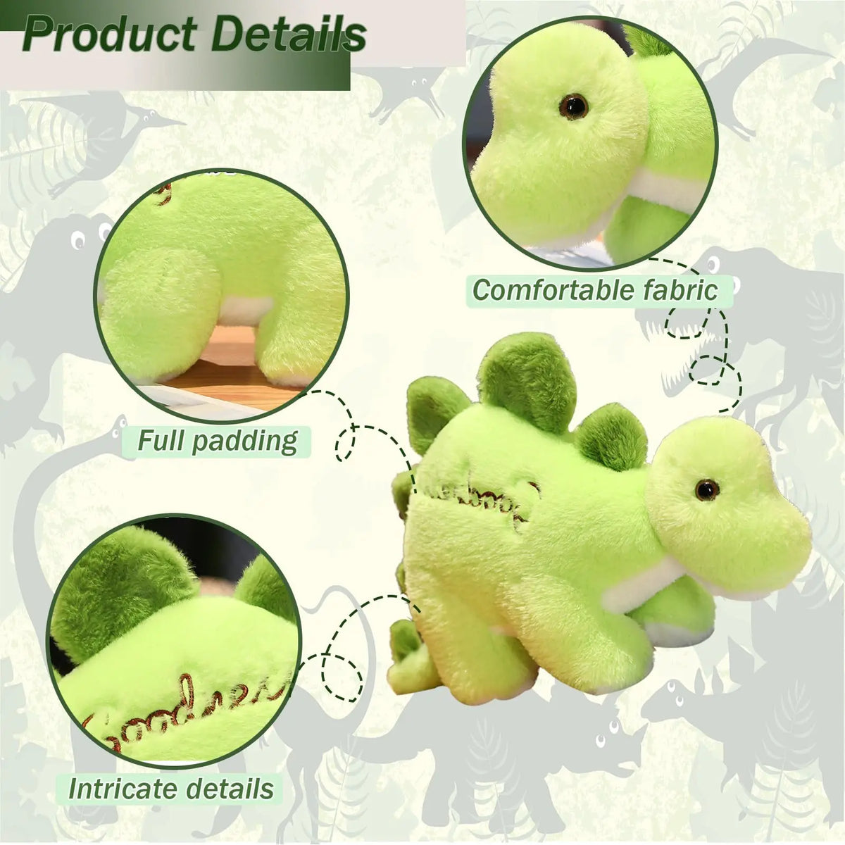 Lovely Dinosaur Triceratops Plush Toy Stuffed Animal Plushie Cute Tyrannosaurus Cotton Doll Soft Baby Hug Pillow Kids Boy Gift
