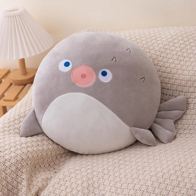灰色の風船の魚のスクイシュマロぬいぐるみ