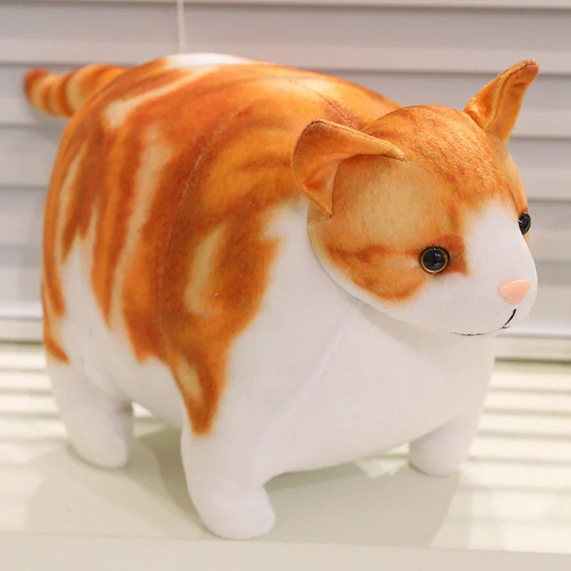 もっちり茶トラ猫 ぬいぐるみ 大小セット キーホルダー付き