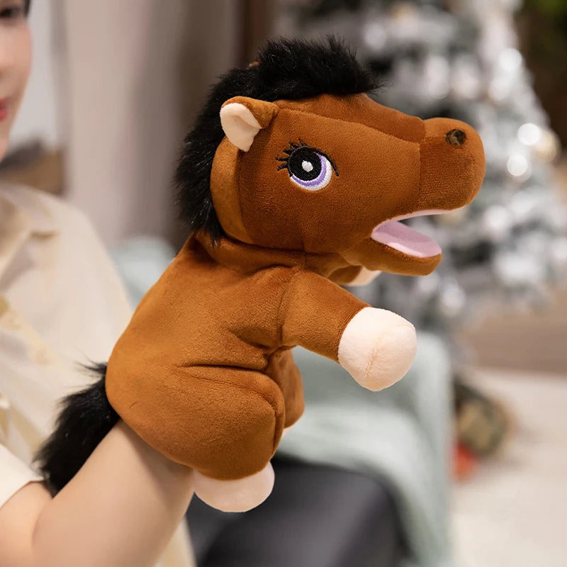 ふわふわ 馬 と ポニー の ぬいぐるみ ハンドパペット