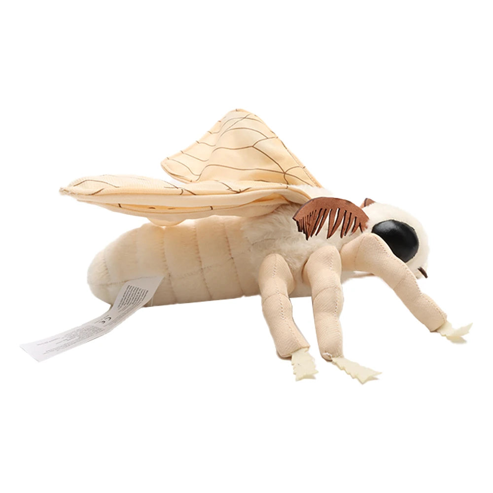 25cm Cute Insect Silkworm Moth Plush Toys Fidelity Silkworm Plushie Insect Animals Simulation Stuffed Doll Kawaii Toy Kids Toys