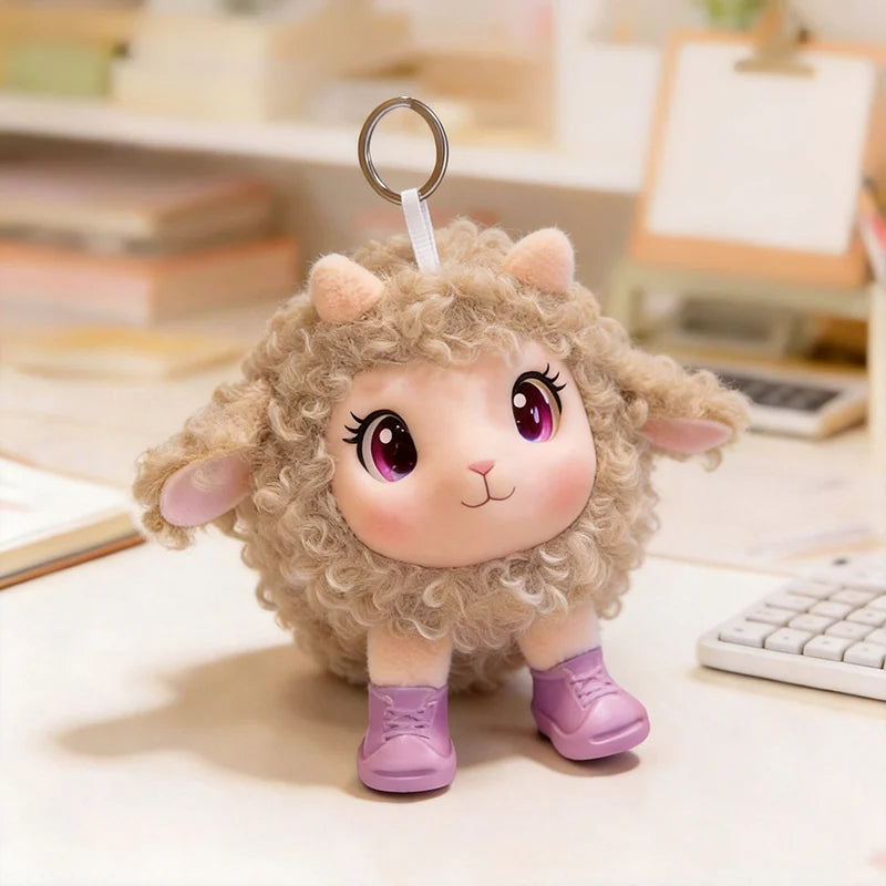 ぽっちゃり くりくり目 の もこもこ ひつじ ぬいぐるみ