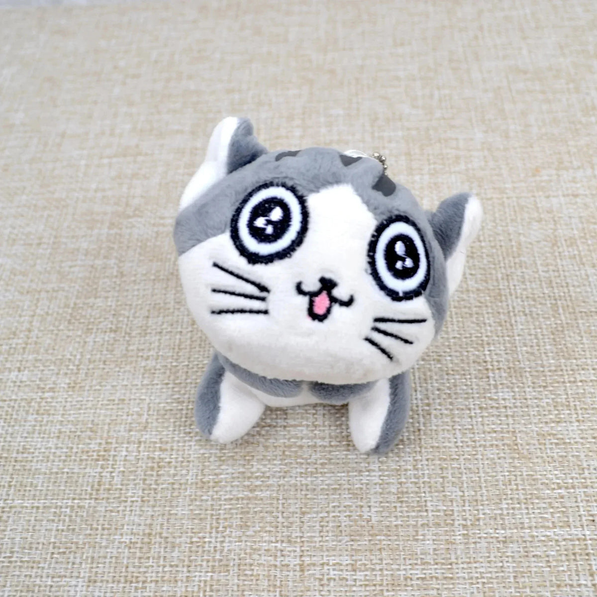 10cm Mini Cute Cat Plush Stuffed Kitten Key Chain Plush Toys Animal Stuffed Sitting Doll Key Ring Chain Pendant Toy Kids Gift