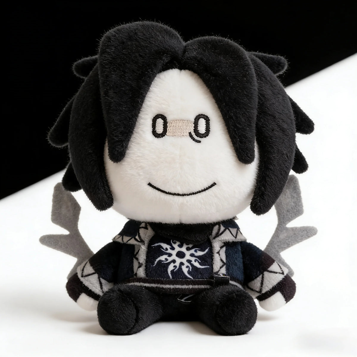 ツータイム 黒髪 幾何学模様 ジャケットの ぬいぐるみ