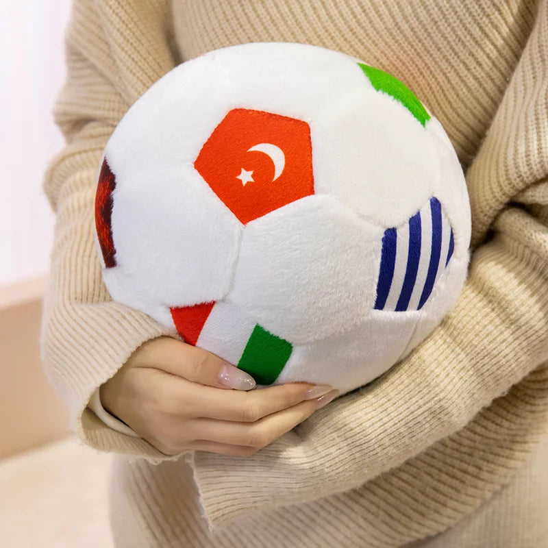 国旗デザインのふわふわぬいぐるみサッカーボール
