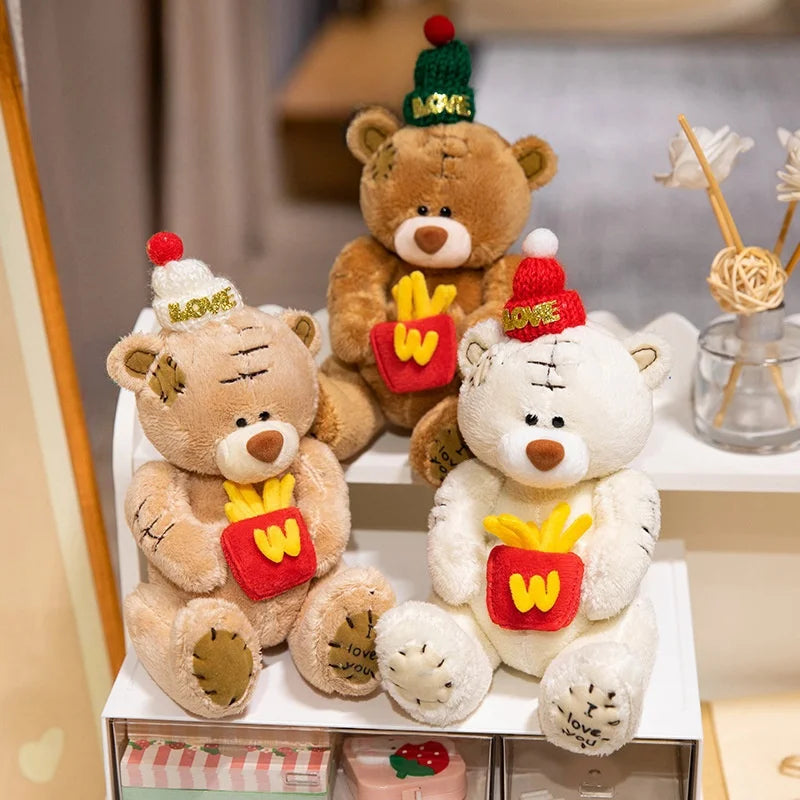 卒業祝い 縫い目入り テディベア 黒ガウン「I Love You」