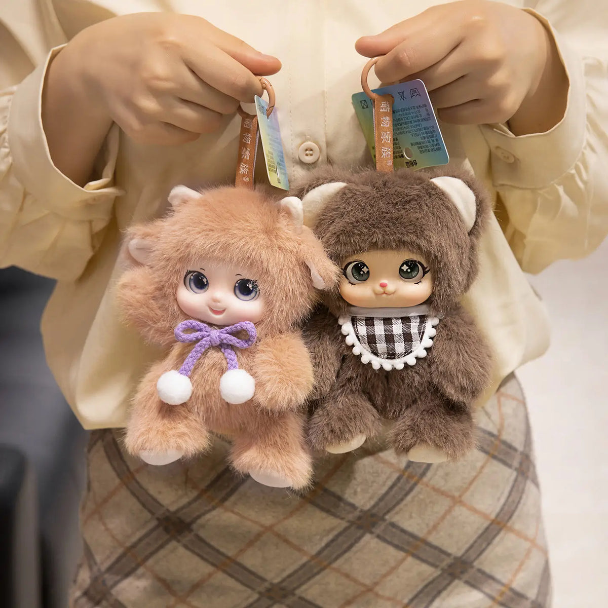 ふわふわ 大きな瞳の 動物 ベビー ぬいぐるみ