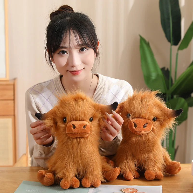 かわいい ふわふわ 茶色 ハイランド牛 ぬいぐるみ
