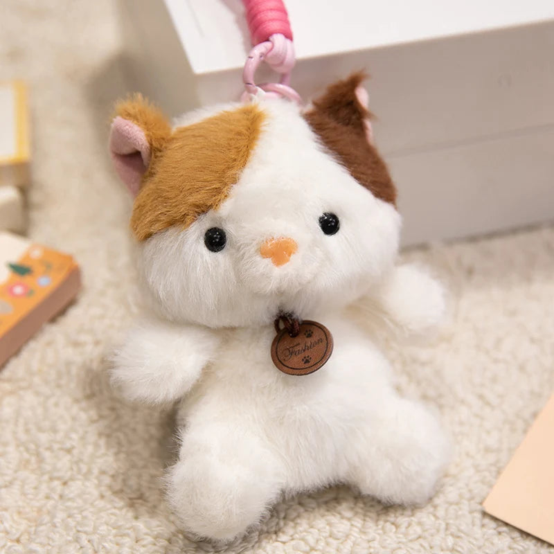 Cute Sitting Animals Red Panda Fox Sloth Cat Plush Pendant Soft Rabbit Doll Stuffed Capybara Pig Keychain Baby Toy Gift for Kids