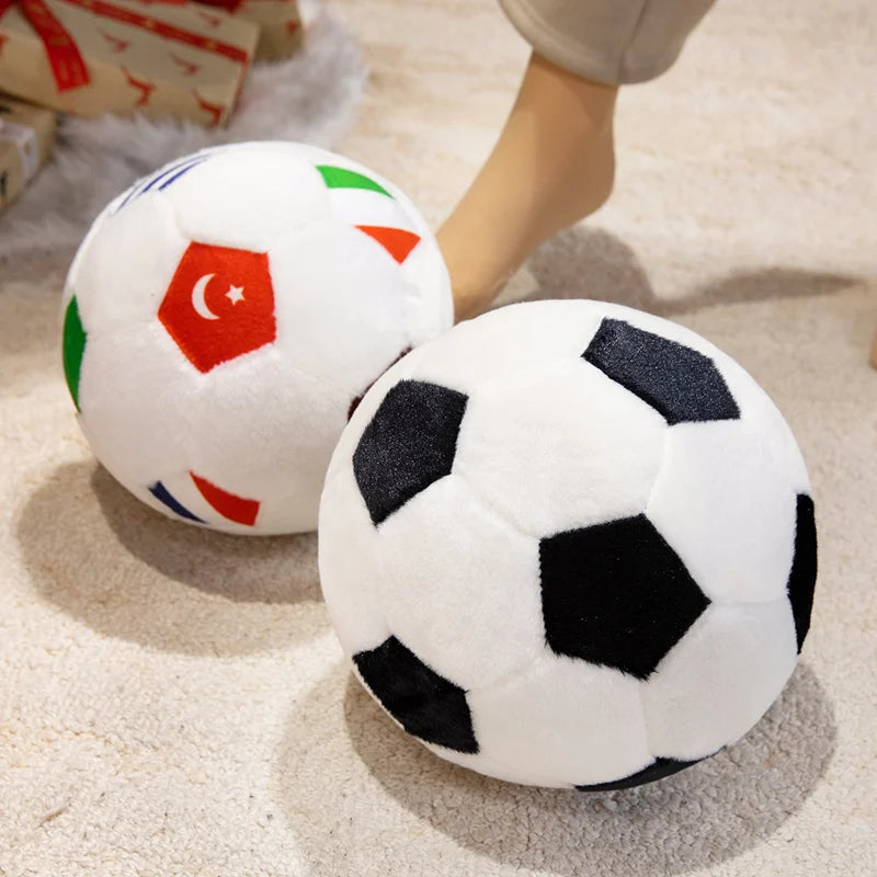 国旗デザインのふわふわぬいぐるみサッカーボール