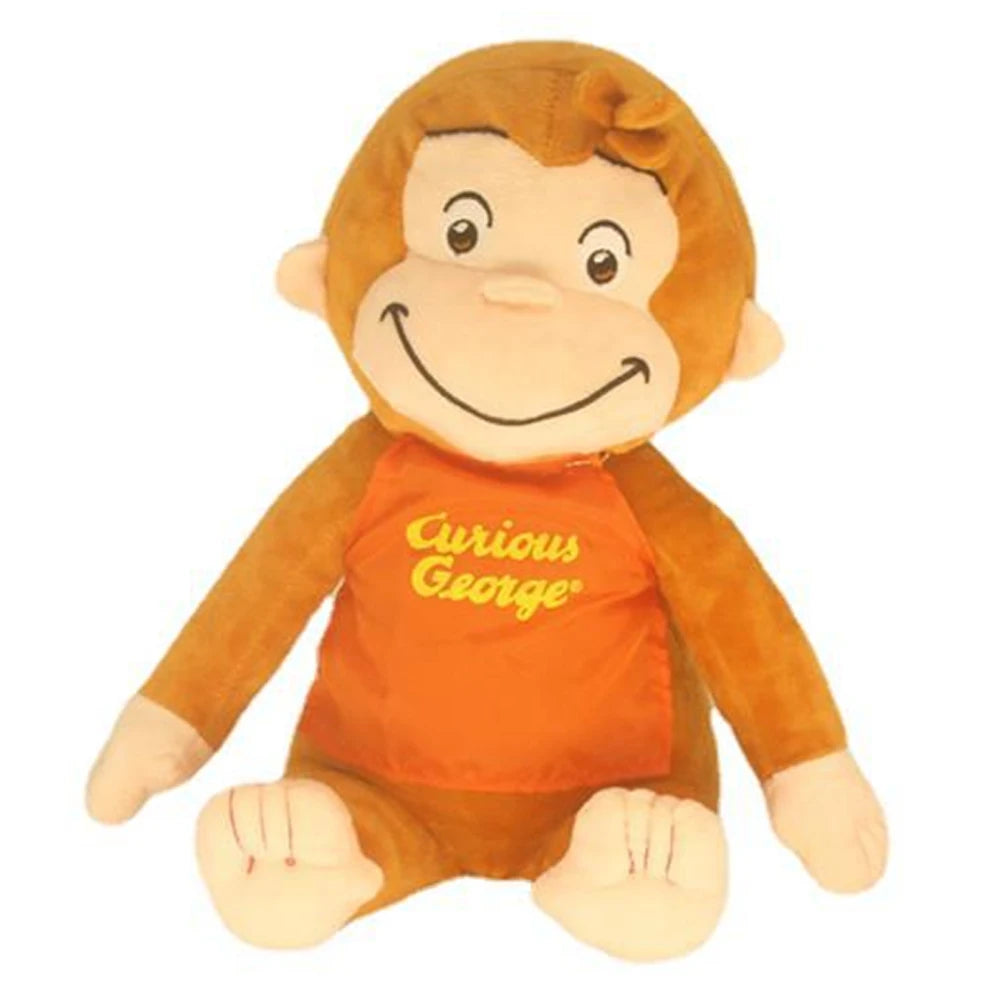 30cm Cute Cartoon Anime Curious George Plush Toy Stuffed Animal Monkey Doll Soft Game peripheral Kid Fan Birthday Accompany Gift