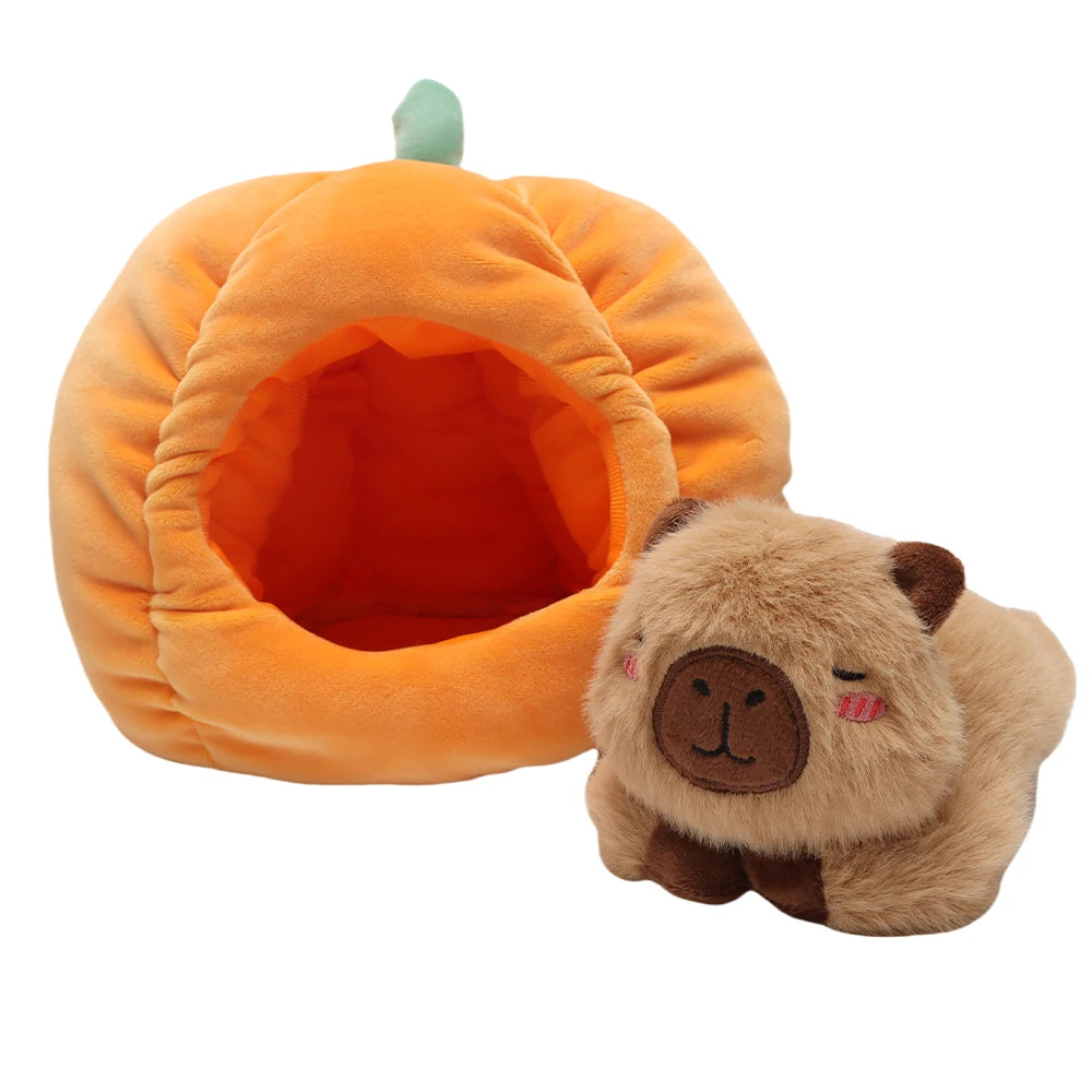 ふわふわ かぼちゃ カピバラ ぬいぐるみ