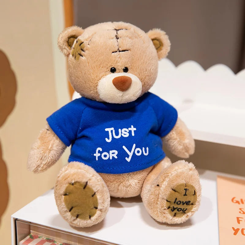 卒業祝い 縫い目入り テディベア 黒ガウン「I Love You」