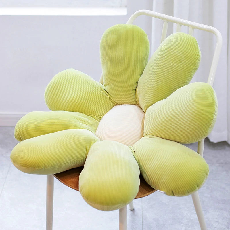 40-80cm Daisy Plush Plant Pillow Lifelike Sunflower Seat Cushion Yellow Pink Beige Chair Flower Pillow
