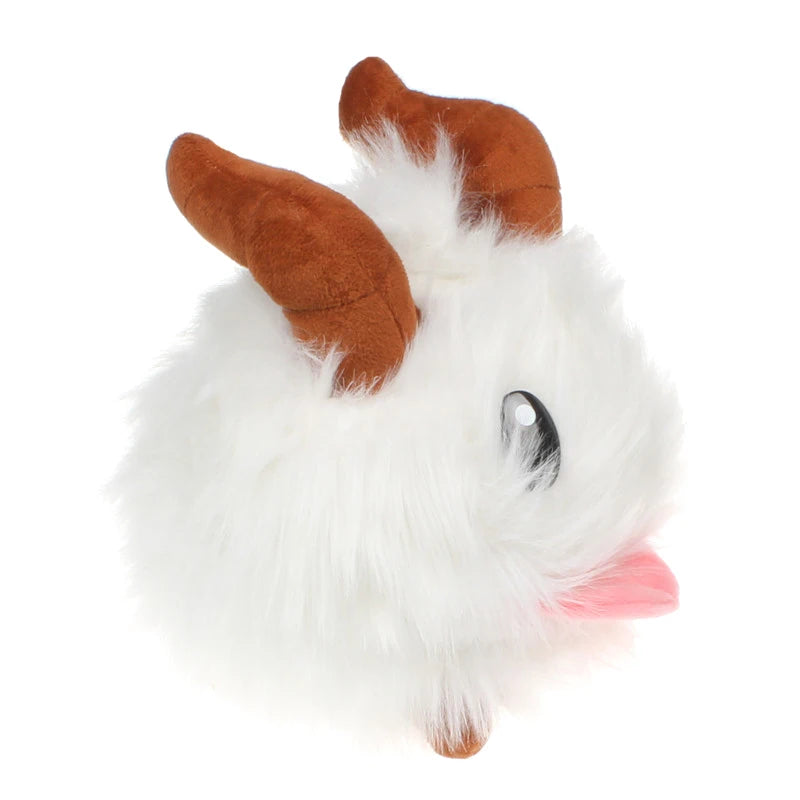 かわいい ふわふわ 白い 舌出し 角付き ぬいぐるみ