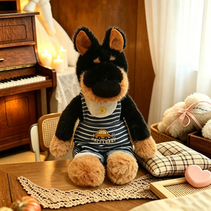 優しい表情の洋服着た動物ぬいぐるみ