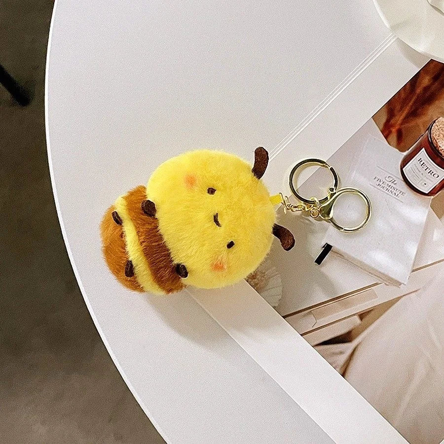 11cm Cartoon Adorable Honey Bee Plush Toys Soft Cute Spring Bees Stuffed Pendants Perfect Birthday Gifts for Kids Girls and Boys