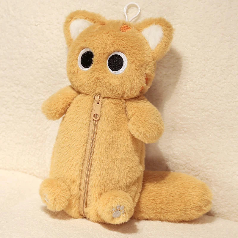 かわいい グレーの ふわふわ ぬいぐるみ ティッシュケース