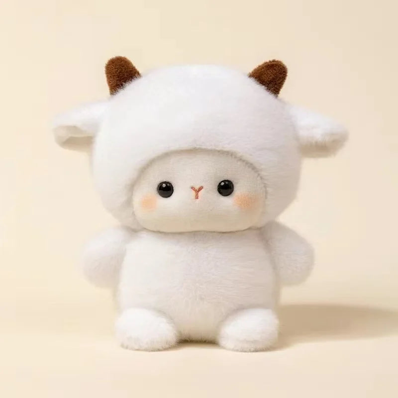 New Kawaii Soft Animal Series Plush Doll Pillow Elephant Pig Dog Sheep Penguin Raccoon Cat Cute Plush Toy Gift for Boys or Girls