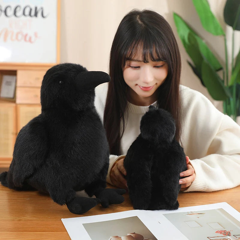 ふんわり 黒い 烏 の ぬいぐるみ