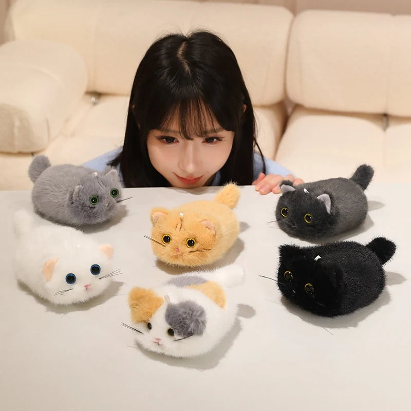 かわいい ふわふわ ミニ 猫 ぬいぐるみ 多色セット 青い目あり