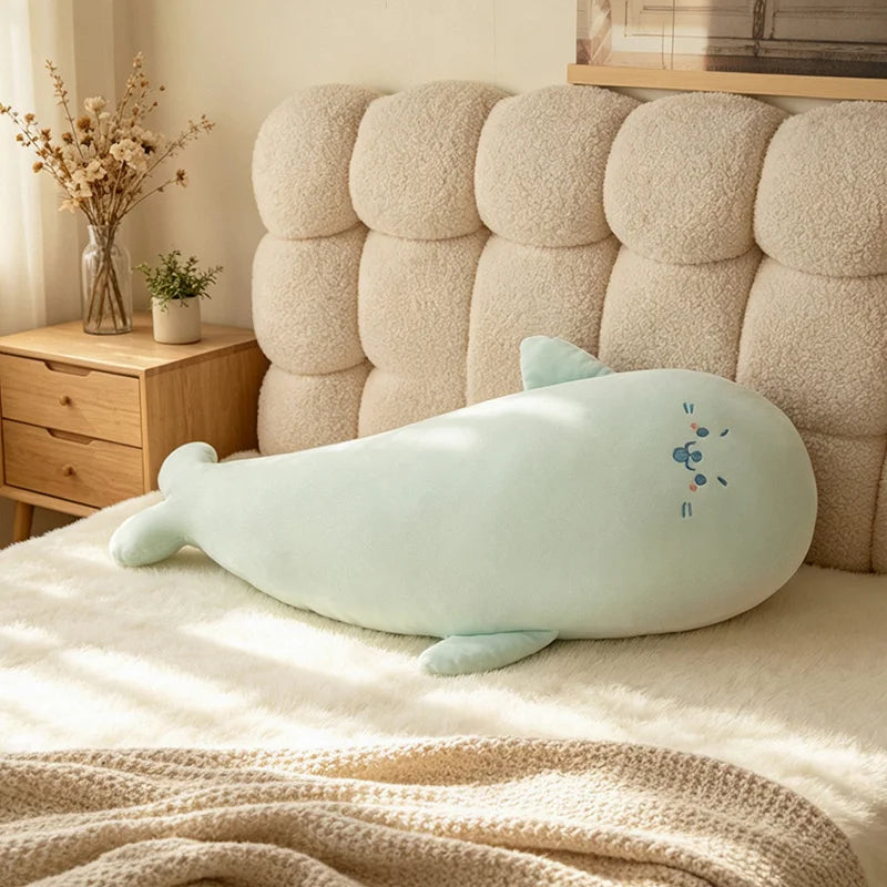 130CM Big Soft Simulation Cute Seal Ice Silk Plush Toys Kawaii Stuffed Lovely Children Animal Pillow for Birthday Gifts