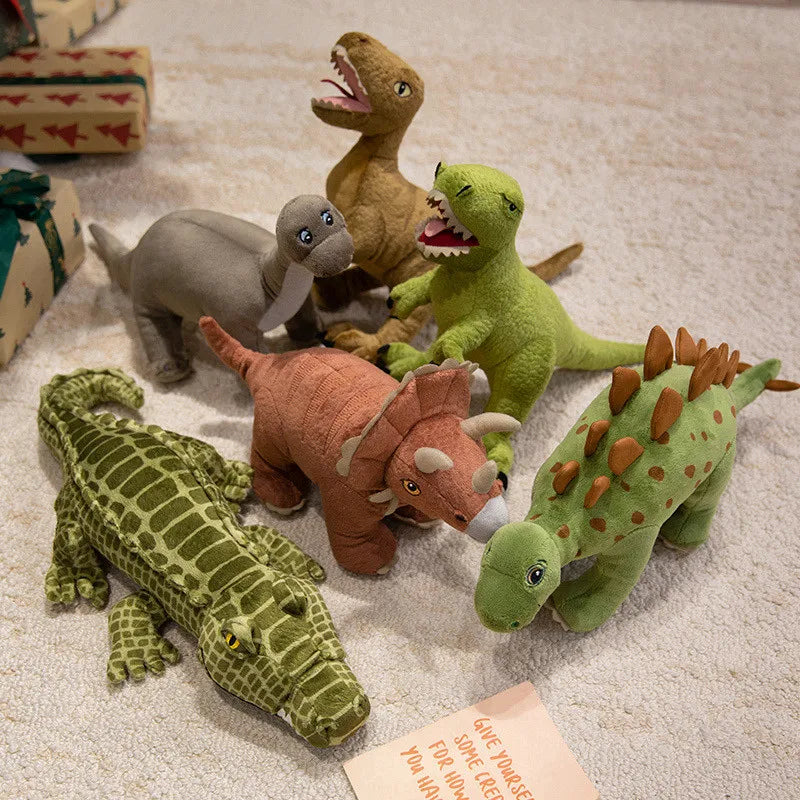 6匹の 可愛い 恐竜とワニ ふわふわ ぬいぐるみ セット