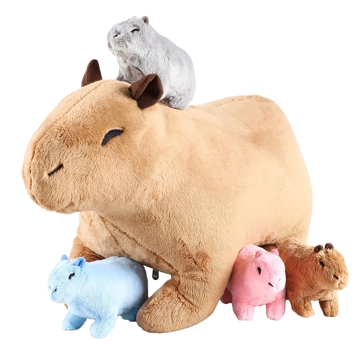 カピバラ 親子 ぬいぐるみ 5匹セット ふわふわ