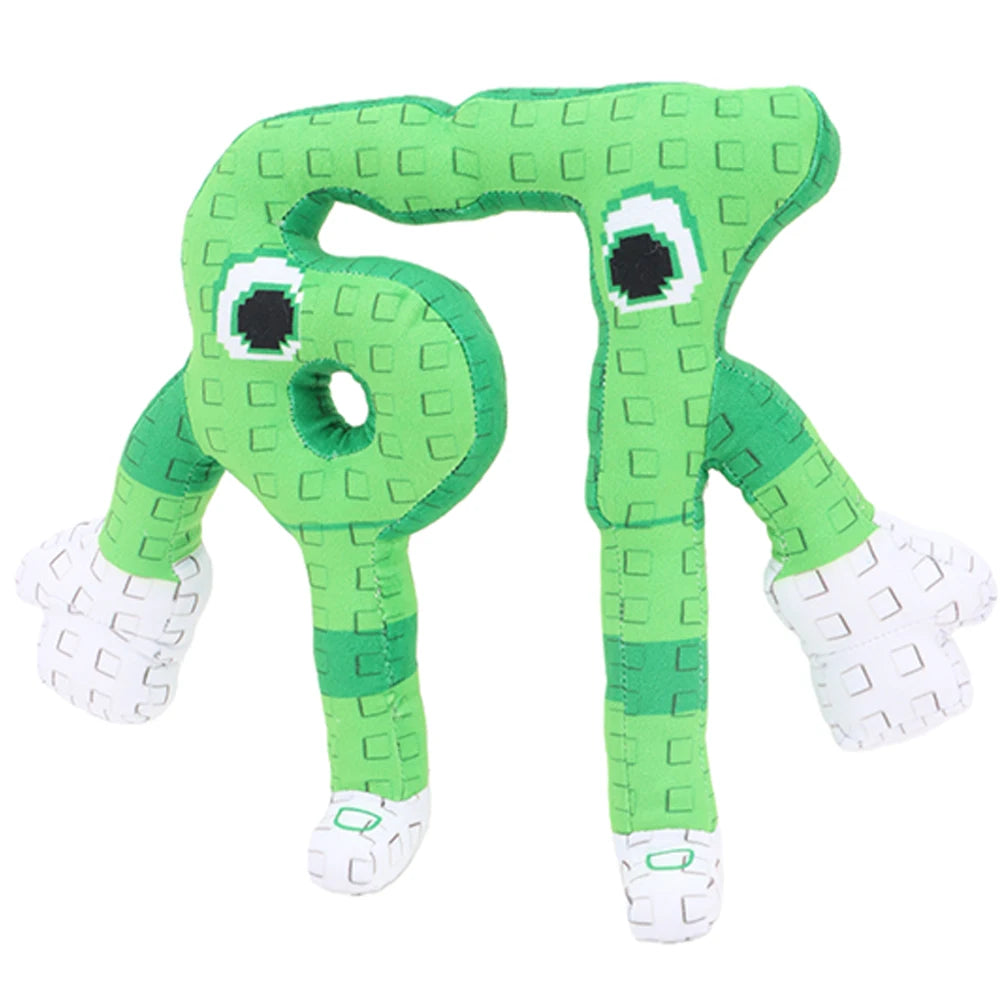 ピクセル風 グリーン 数字の6と7 キャラクター ぬいぐるみ