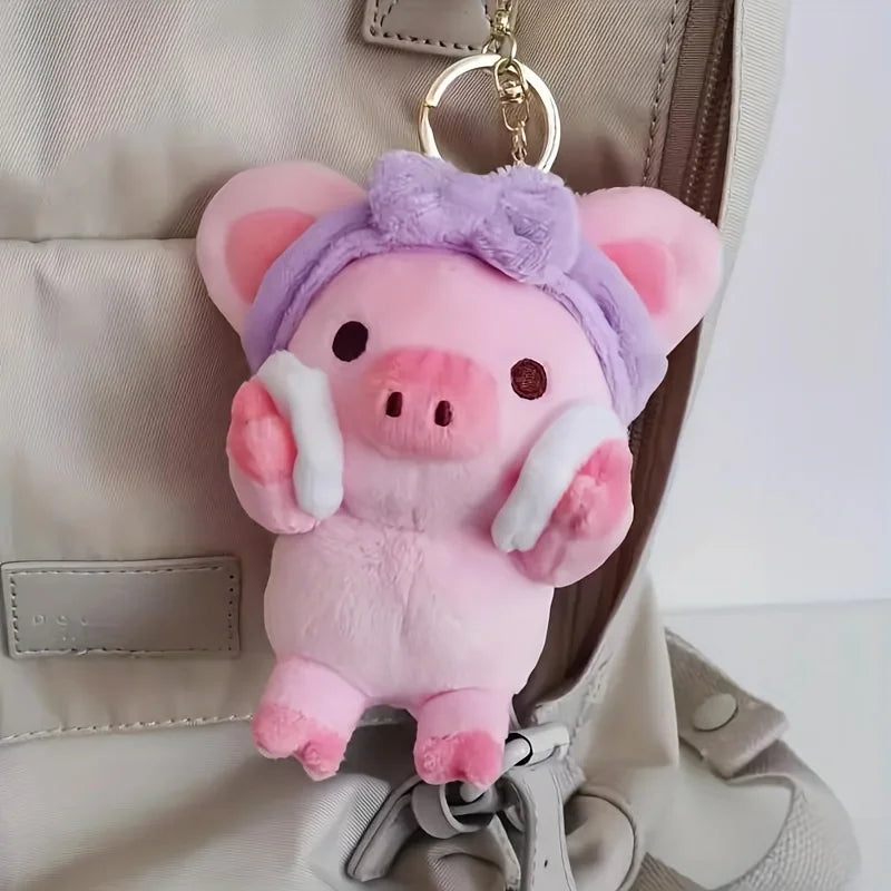 Cute Cartoon Face Wash Pig Plush Toys Soft Plush Doll Toy Car Bag Pendant Key Chain Stuffed Animals Toy Kids Girl Boy Gifts