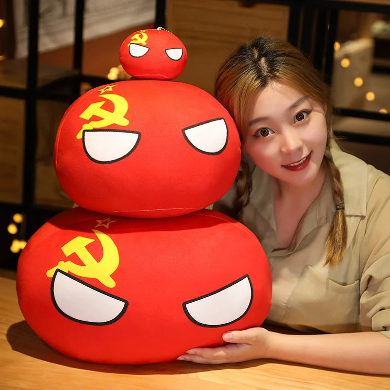丸型国旗デザイン ふわふわ カントリーボール ぬいぐるみ