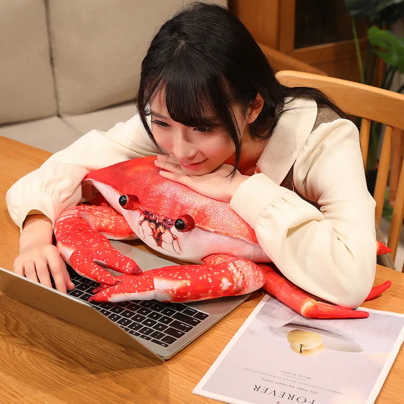 リアルな赤いカニ ぬいぐるみ ビッグサイズ