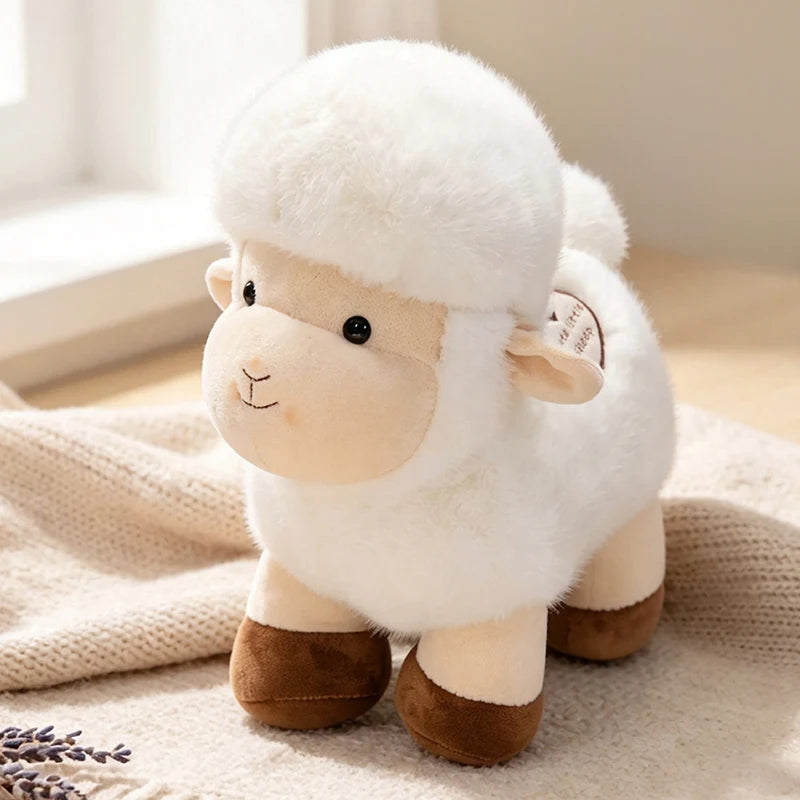 Hot Sale Realistic Sheep Plush Toys Soft Stuffed Standing Sheep Doll Cartoon Plush Toy Sheep Room Decoration