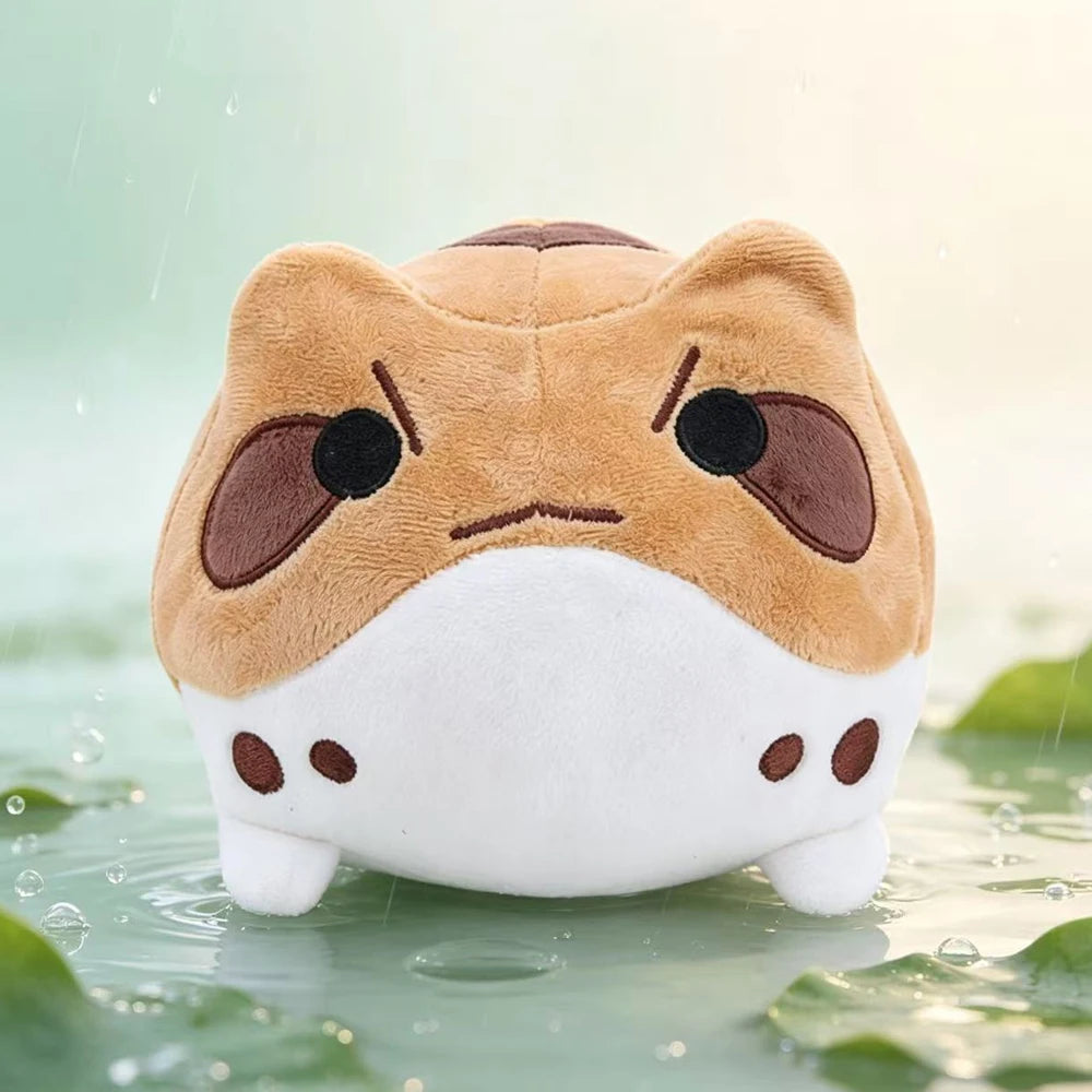 もっちり まるまる 不機嫌そうな カエル ぬいぐるみ
