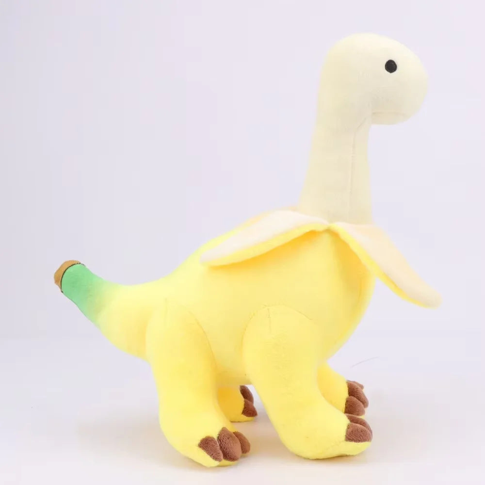 ふわふわ 黄色いバナナ恐竜 ぬいぐるみ