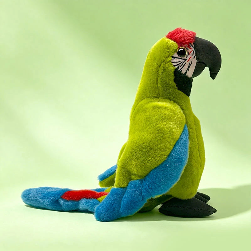 リアルな カラフル ふわふわ オウム ぬいぐるみ