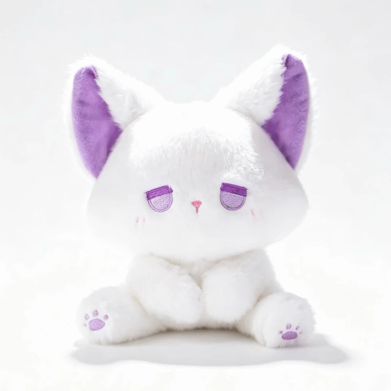 15cm Cute Silly Fox Doll with High Appearance Plush Toy Cartoon Sitting Posture Doll White Black Body with Different Color Ear