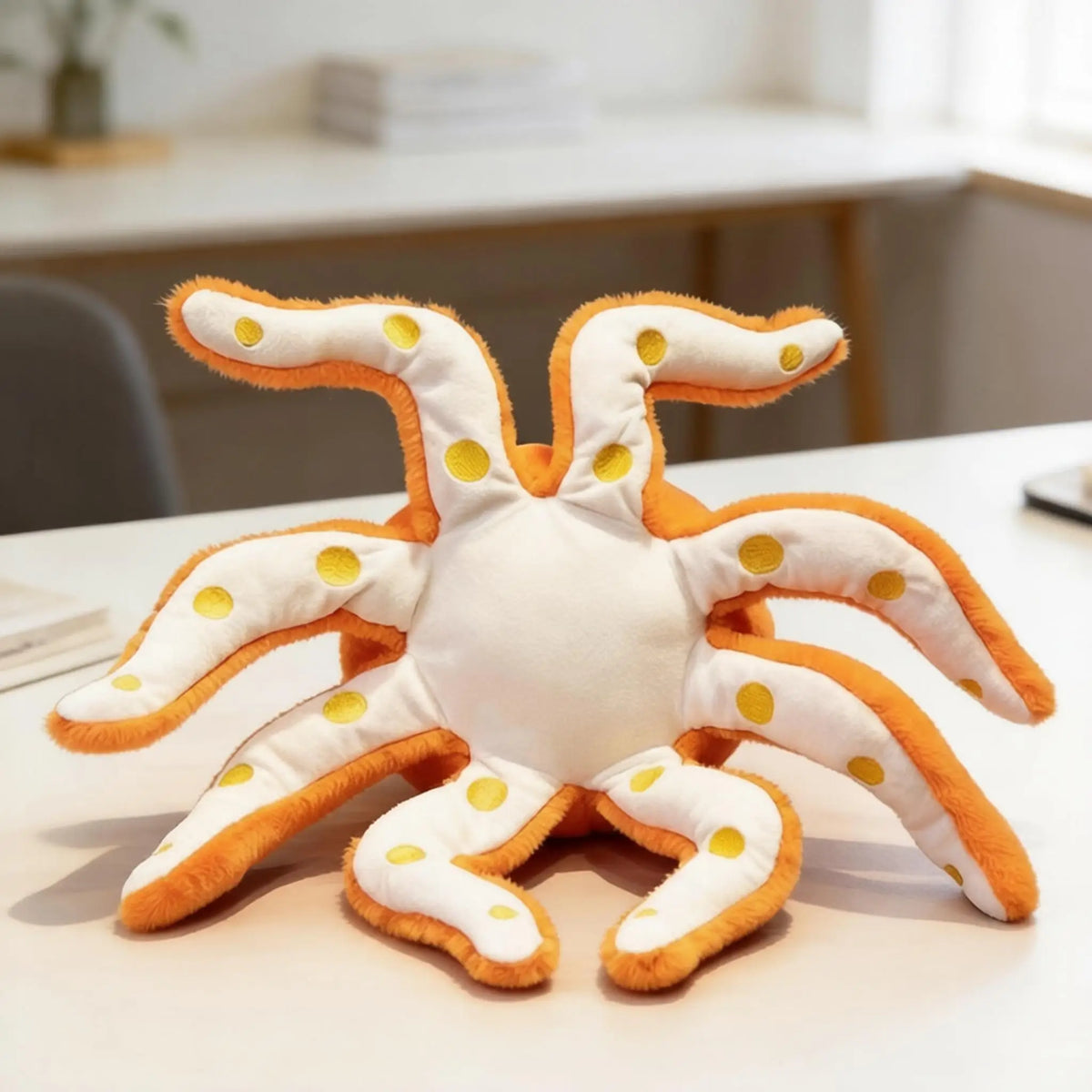 ふわふわ リバーシブル ハートの目パッチ タコ ぬいぐるみ