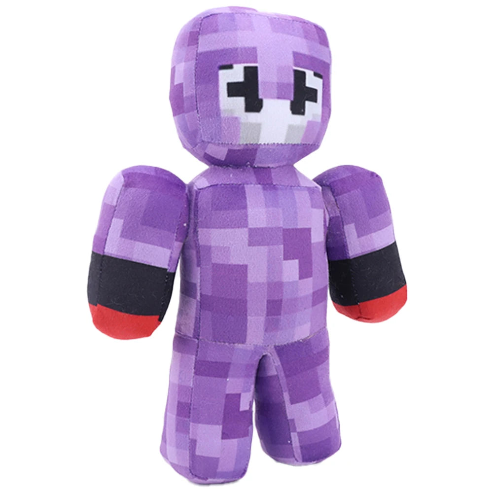マインクラフト風 レインボーヘッドバンド 黒 ぬいぐるみ