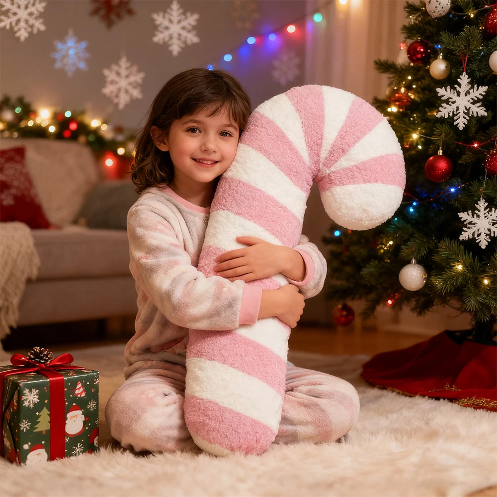 37cm Christmas CYNTHIA ROWLEY Throw Pillow Soft Christmas Candy Walking Sticks Plush Toys for Kids Christmas Gifts Room Decor